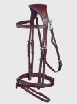 Ogłowie z nachrapnikiem angielskim kombinowanym z paskiem krzyżowym Equiline Ready to Ride