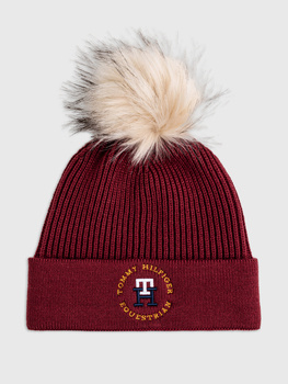 Czapka zimowa z pomponem TOMMY HILFIGER EQUESTRIAN