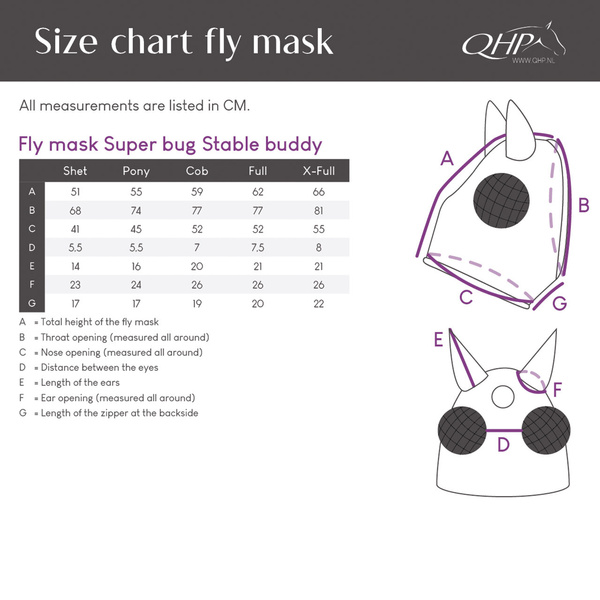 Maska przeciw owadom QHP Super Bug Stable Buddy