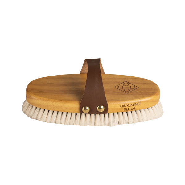 Szczotka do nabłyszczania sierści konia z naturalnego włosia końskiego i koziego Kentucky Horsewear Overall Brush Shine