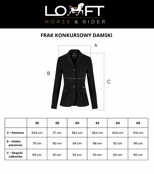 Damski frak konkursowy Kentucky Ridingwear Classic