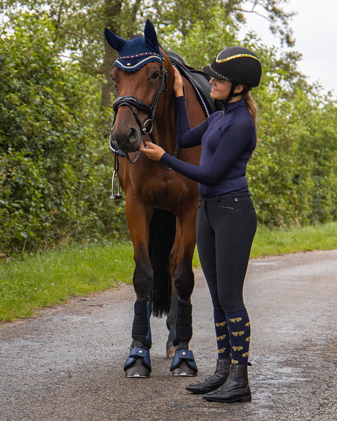 Ogłowie anatomiczne z nachrapnikiem szwedzkim QHP Orlando