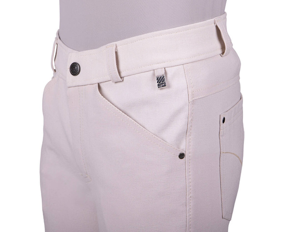 Bryczesy młodzieżowe z lejem silikonowym QHP Filip Junior