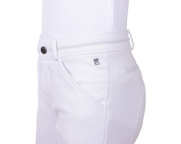 Bryczesy konkursowe z pełnym lejem silikonowym QHP Carrie Junior