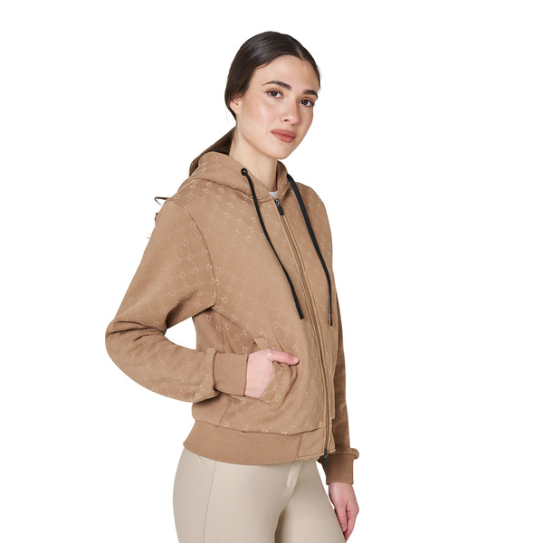Bluza damska z kapturem Equestro Monogram