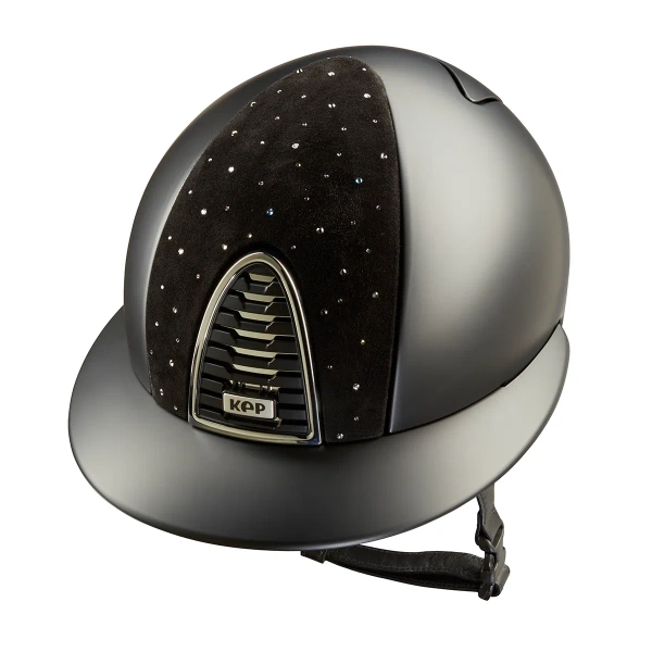 Kask jeździecki z szerokim daszkiem KEP Italia Cromo 2.0 Textile Goccia