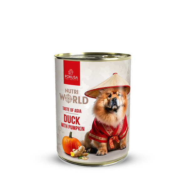 Karma mokra dla psów Pokusa Nutri World  Smaki Świata – Azja / Kaczka 400g