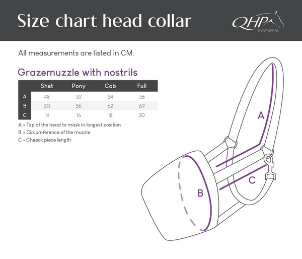 Kaganiec dla konia z otworami na nozdrza QHP