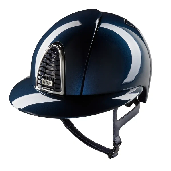 Kask jeździecki z szerokim daszkiem KEP Italia Cromo 2.0 Blue Shine