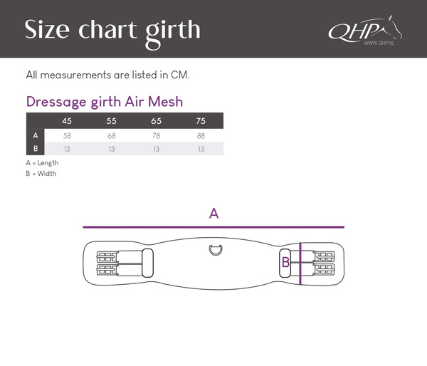 Popręg ujeżdżeniowy QHP Air Mesh