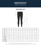 Męskie bryczesy jeździeckie z kolanowym lejem silikonowym Kentucky Ridingwear Mexico