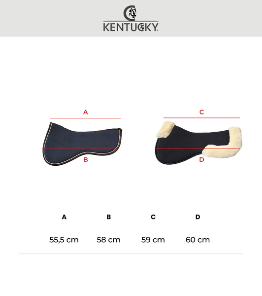 Podkładka pod siodło Kentucky Horsewear Sheepskin Half Pad Anatomic Absorb