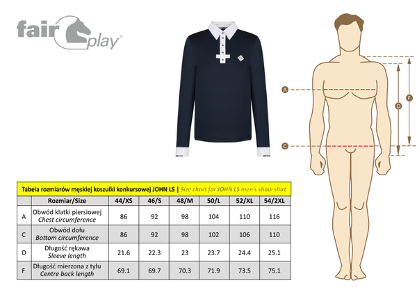 Koszula konkursowa męska z krótkim rękawem Fair Play John