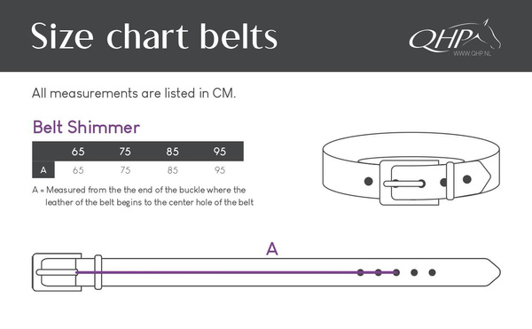 Skórzany pasek do spodni QHP Shimmer