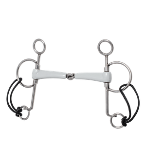 Pelham oliwkowy z długimi czankami Beris - pojedynczo łamany