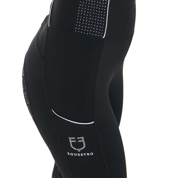 Legginsy jeździeckie z pełnym lejem silikonowym Equestro