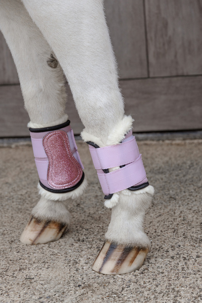 Ochraniacze dla kucyka Kentucky Horsewear Vegan Sheepskin Unicorn Glitter