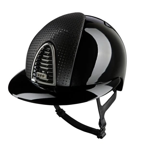 Kask jeździecki z szerokim daszkiem KEP Italia Cromo 2.0 Polish Metal Verona Chrome