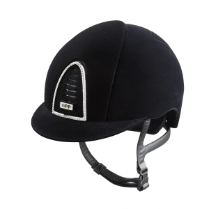 Kask jeździecki KEP Italia Cromo 2.0 Black Velvet Swarovski Frame