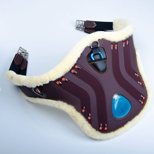 Popręg z fartuchem i futrem eQuick eDiamond Fluffy