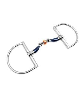 Wędzidło D-ring FAGER Julia Sweet Iron - podwójnie łamane