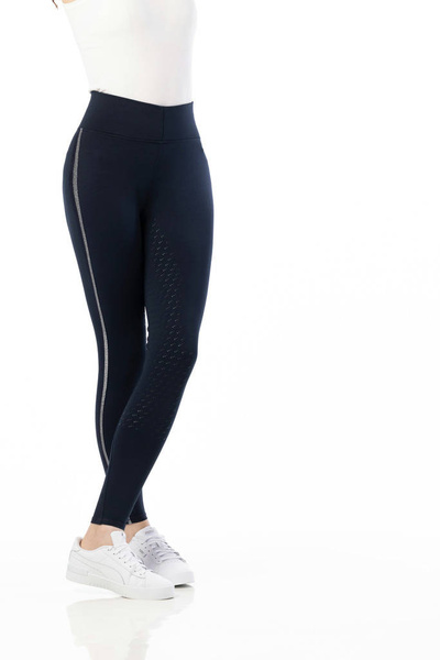 Legginsy damskie z pełnym lejem silikonowym EQUITHÈME VIOLETTE