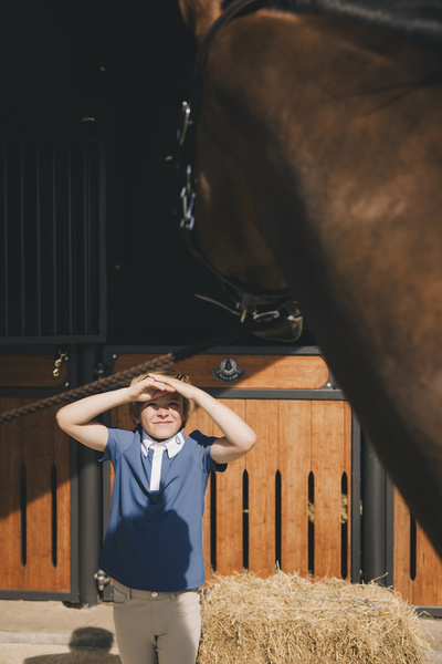 Chłopięca koszula konkursowa z krótkim rękawem Kentucky Ridingwear Osaka