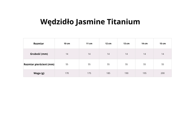 Wędzidło zwykłe FAGER Jasmine Titanium Bradoon - pojedynczo łamane