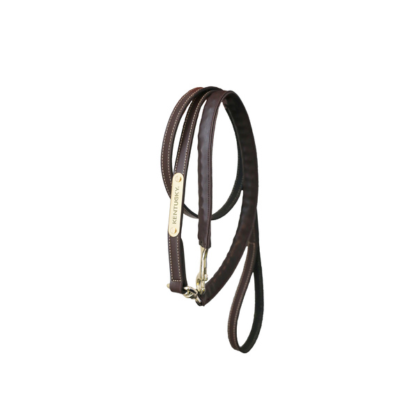 Uwiąz z łańcuszkiem pokrytym skórą syntetyczną Kentucky Horsewear Leather Covered Chain Lead