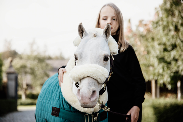 Kantar dla kucyka Kentucky Horsewear Leather Sheepskin
