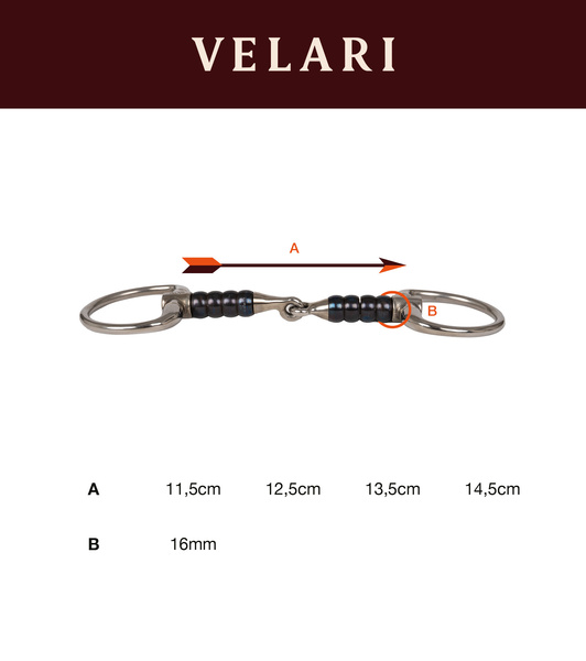 Wędzidło oliwkowe Velari – pojedynczo łamane Cherry Roller Sweet Iron