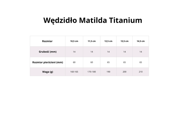Wędzidło oliwkowe FAGER Matilda Titanium - podwójnie łamane