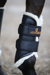 Ochraniacze ujeżdżeniowe z futrem Kentucky Horsewear Turnout Boots Leather - przody