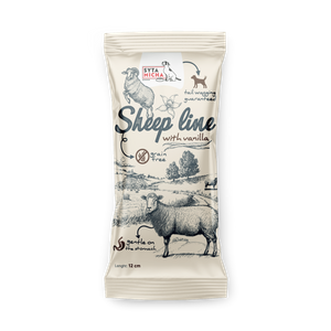 Kość do żucia dla psa Syta Micha Sheep Line - Owca z wanilią JUNIOR 12cm