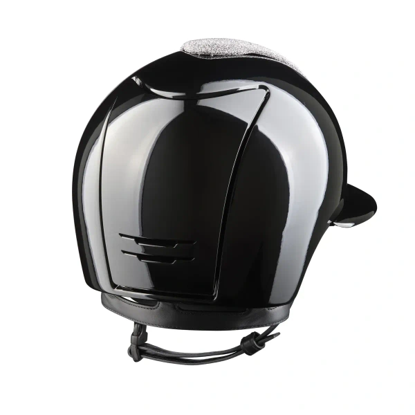 Kask jeździecki z szerokim daszkiem KEP Italia Cromo 2.0 Polish Metal Vanity Silver