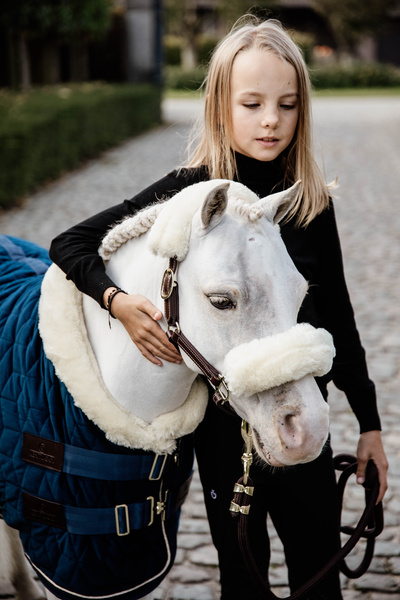 Kantar dla kucyka Kentucky Horsewear Leather Sheepskin