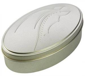 Pudełko metalowe HR owalne z głową konia