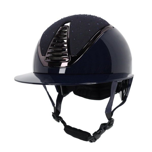 Kask jeździecki z szerokim daszkiem QHP Memphis Polo