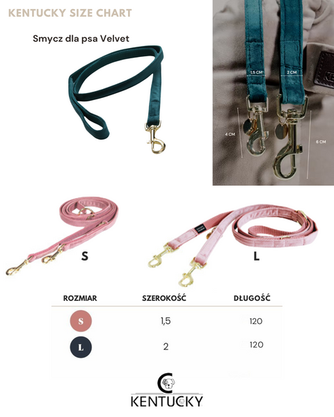 Smycz dla psa Kentucky Dogwear Velvet - 120 cm