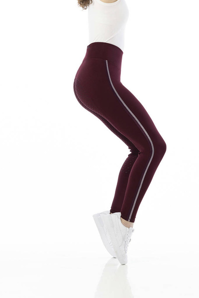 Legginsy damskie z pełnym lejem silikonowym EQUITHÈME VIOLETTE