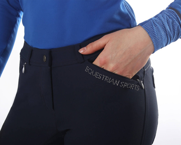 Bryczesy damskie z pełnym lejem silikonowym QHP Scottie - zimowe