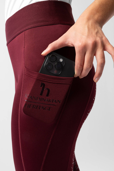 Legginsy zimowe z pełnym lejem silikonowym Horze Maia