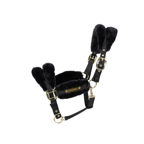 Kantar z futrem syntetycznym Kentucky Horsewear Nylon Sheepskin Halter Soft