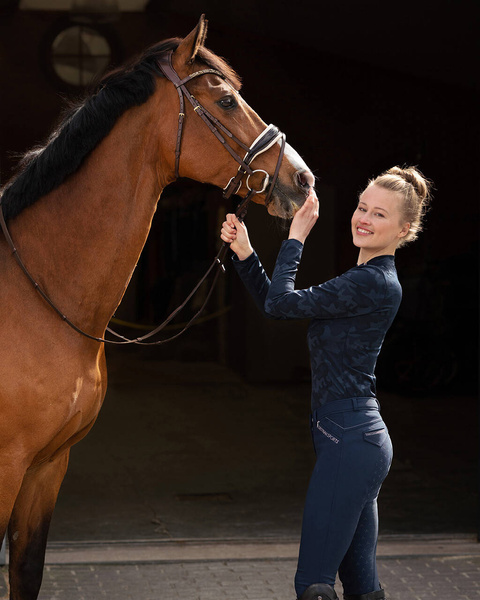 Bryczesy damskie z pełnym lejem silikonowym QHP Scottie - zimowe