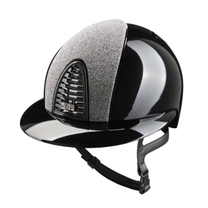 Kask jeździecki z szerokim daszkiem KEP Italia Cromo 2.0 Polish Metal Vanity Silver