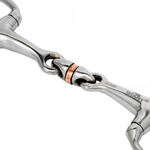 Wędzidło oliwkowe z ruchomą rolką START - podwójnie łamane