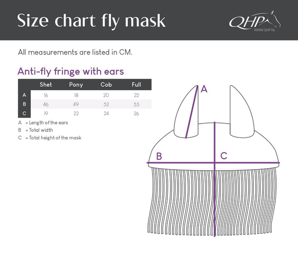 Frędzle przeciw owadom z nausznikami QHP