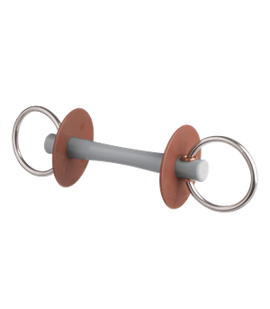 Wędzidło zwykłe Beris -  proste 15 mm z kółkami 6 cm