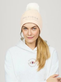 Czapka zimowa z pomponem TOMMY HILFIGER EQUESTRIAN Perry