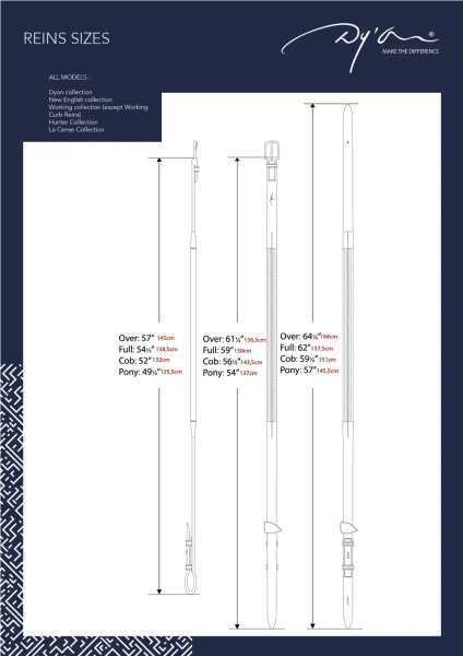 Wodze skórzano-gumowe Dy'on New English Collection NE05F